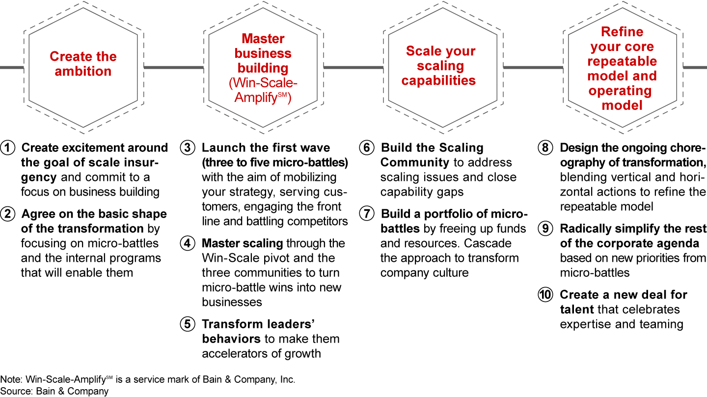 Micro-battles provide the framework for a 10-step journey to scale insurgency